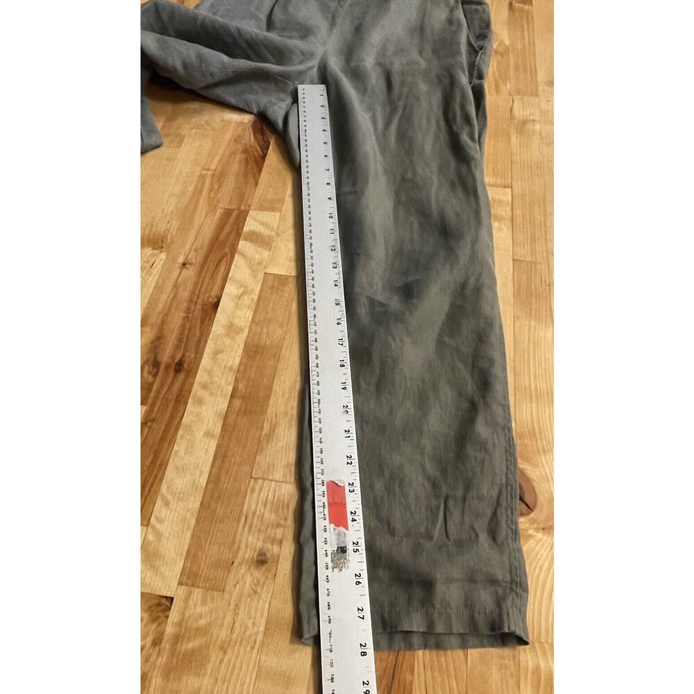 J Jill Love Linen Pants Wide Leg Ankle Crop Lagenlook Boho Minimalist‎ Womens M - Picture 8 of 10